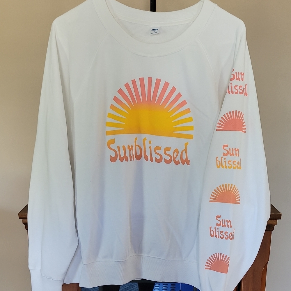 Old Navy Sunblissed White and Yellow Sweater